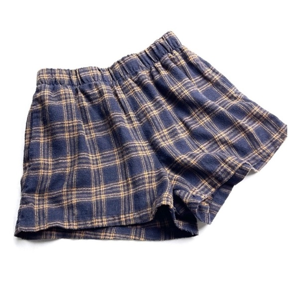 Pants - Plaid Flannel High Rise Easy Pull-On Shorts